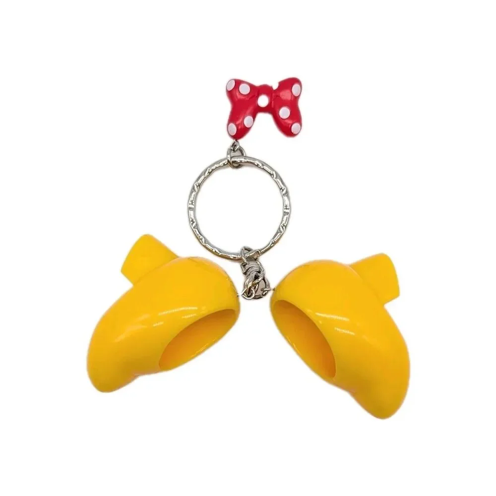 Disney Minnie Mouse Keychain Key Ring Dangling Shoes & Bow